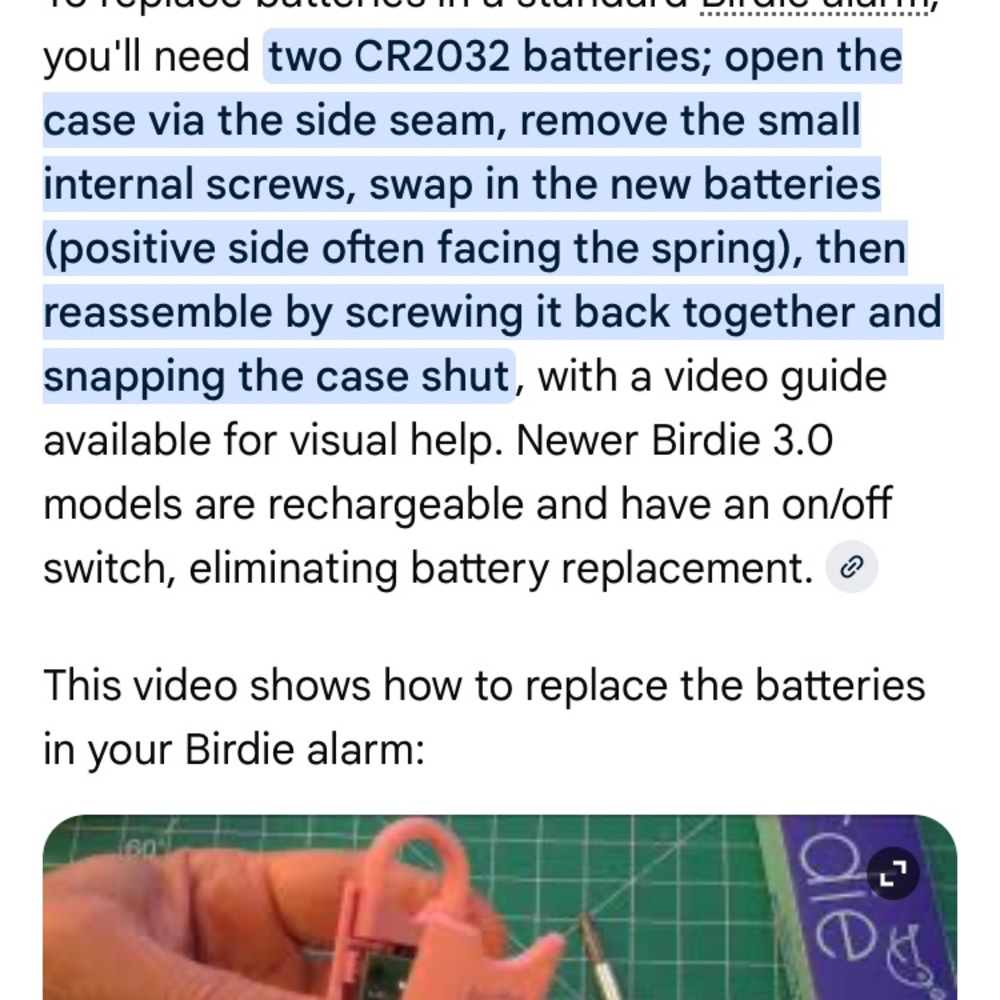 Battery Needed Birdie Personal Safety Alarm Set - Red and Black - Picture 3 of 3